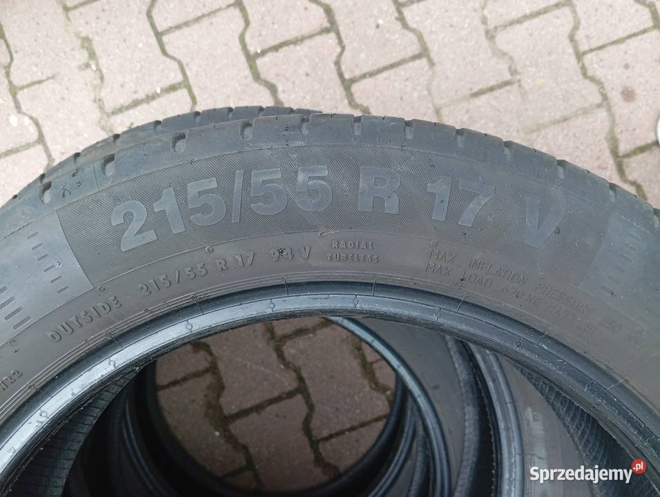 Opony CONTINENTAL letnie 21555 R17 używane stan lato Białystok sprzedam