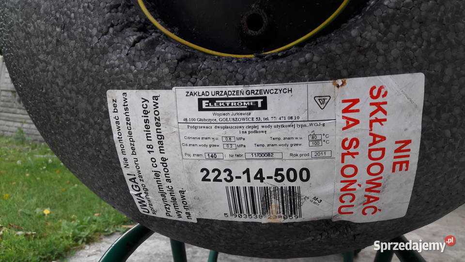 Bojler 140 litrów z wężownicą dwupłaszczowy Bojlery Łaszczów