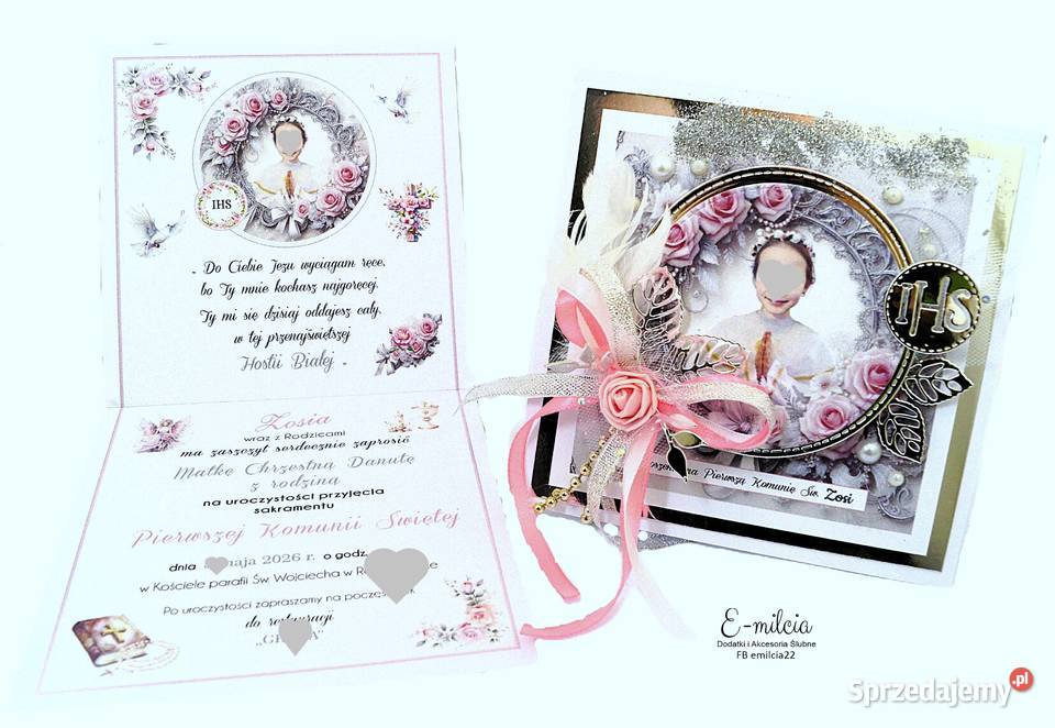 ZAPROSZENIA 3D delux SPERSONALIZOWANE I KOMUNIA Zielona Góra sprzedam