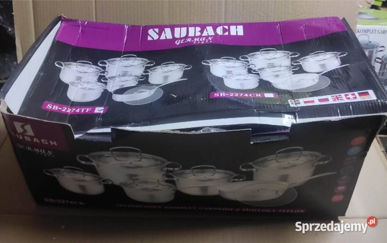 Garnki stalowe Saubach 10el outlet Łódź