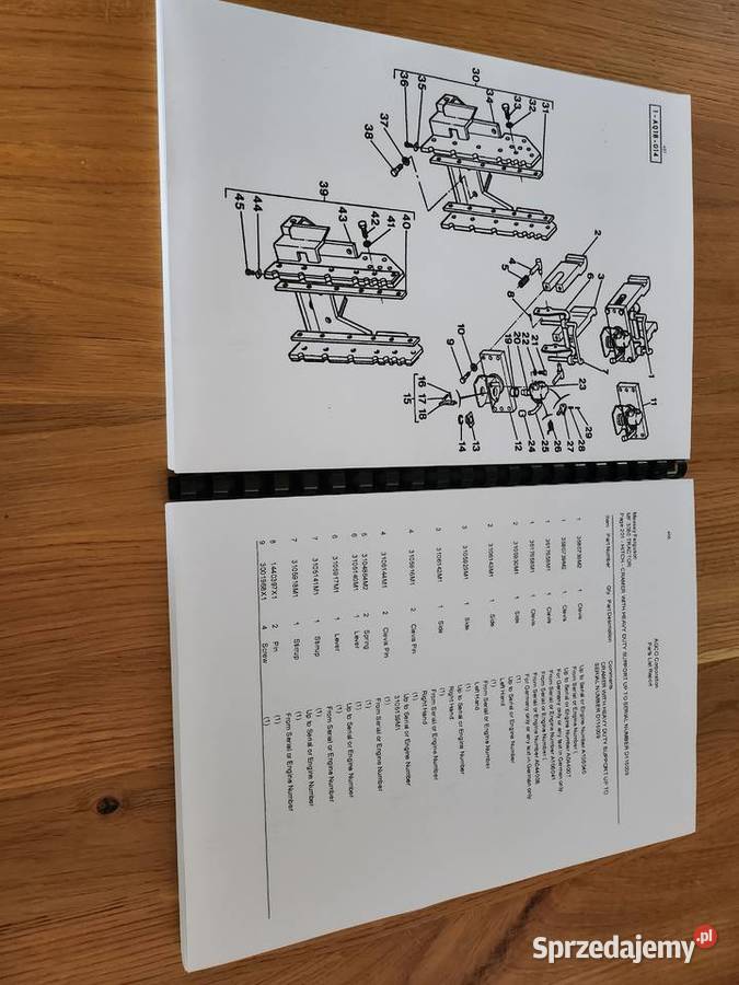 MASSEY FERGUSON 3050 katalog części Gdańsk