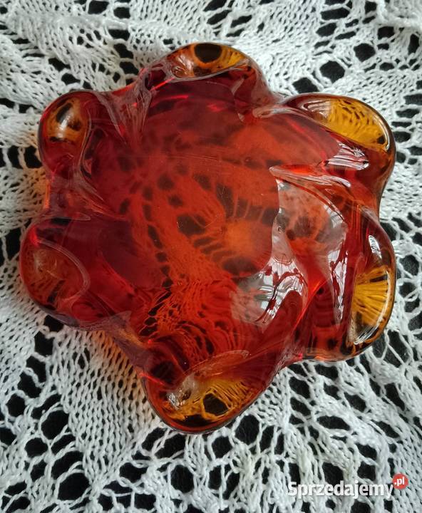 Popielniczka Huta szkła Ząbkowice Nakło nad Notecią