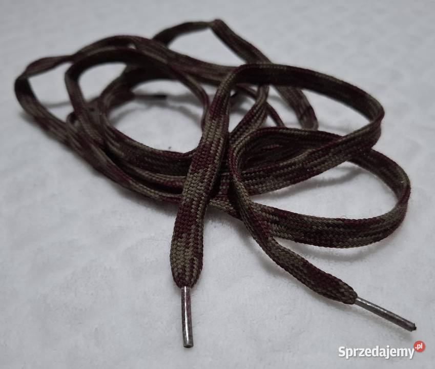 Sznurówki 90 płaskie 10mm dwukolorowe khaki i inna Czeladź sprzedam