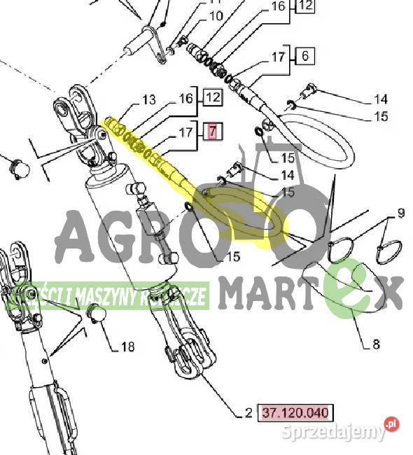 48017262 47780148 PRZEWÓD HYDR 8x865 CNH