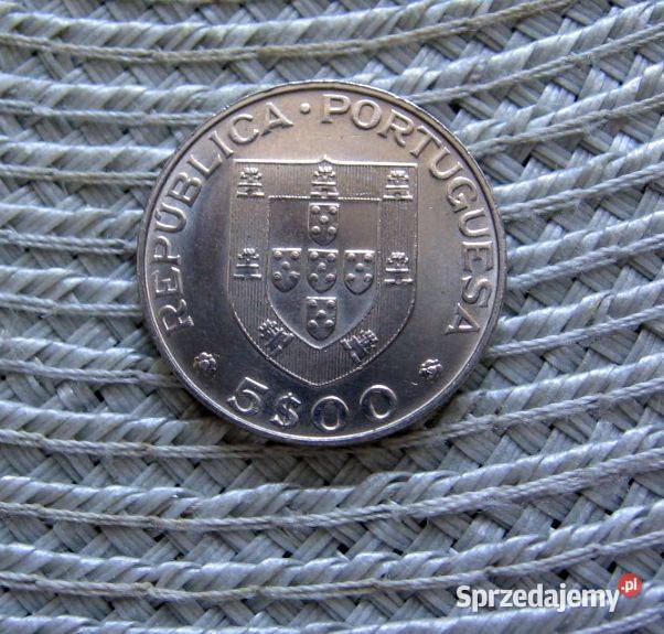 Portugalia 5 Escudo 1982r MŚ w hokeju na rolkach wielkopolskie