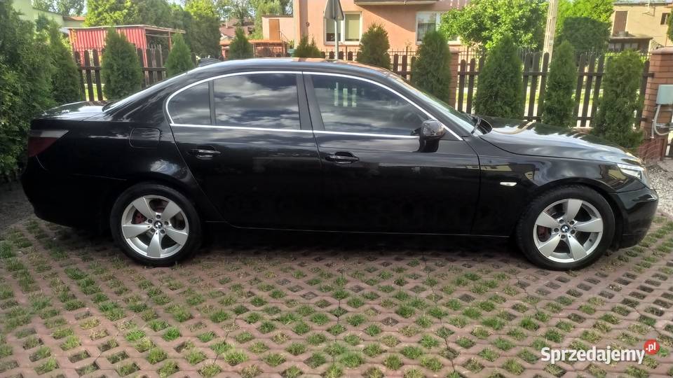 BMW E60 530d Automat Sedan Czarna Sprawna Klima nieuszkodzony Toruń sprzedam
