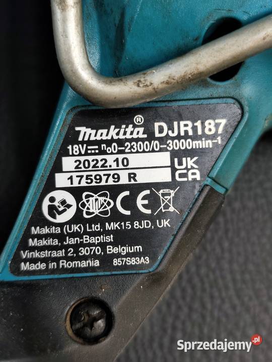 Profesjonalna Piła Szablasta Lis Makita DJR187 Poddębice sprzedam