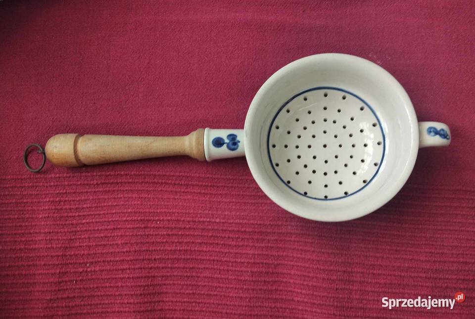Stary zabytkowy porcelanowy durszlak cedzak pomorskie Gdańsk