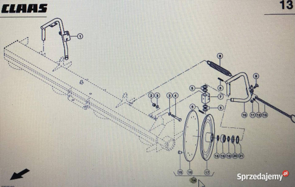 CLAAS 00 0952 132 0CLAAS Corto tarcza pokosu Jastrzębniki