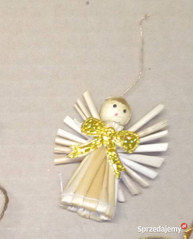 Słomiany aniołek ozdoba na choinkę Warszawa