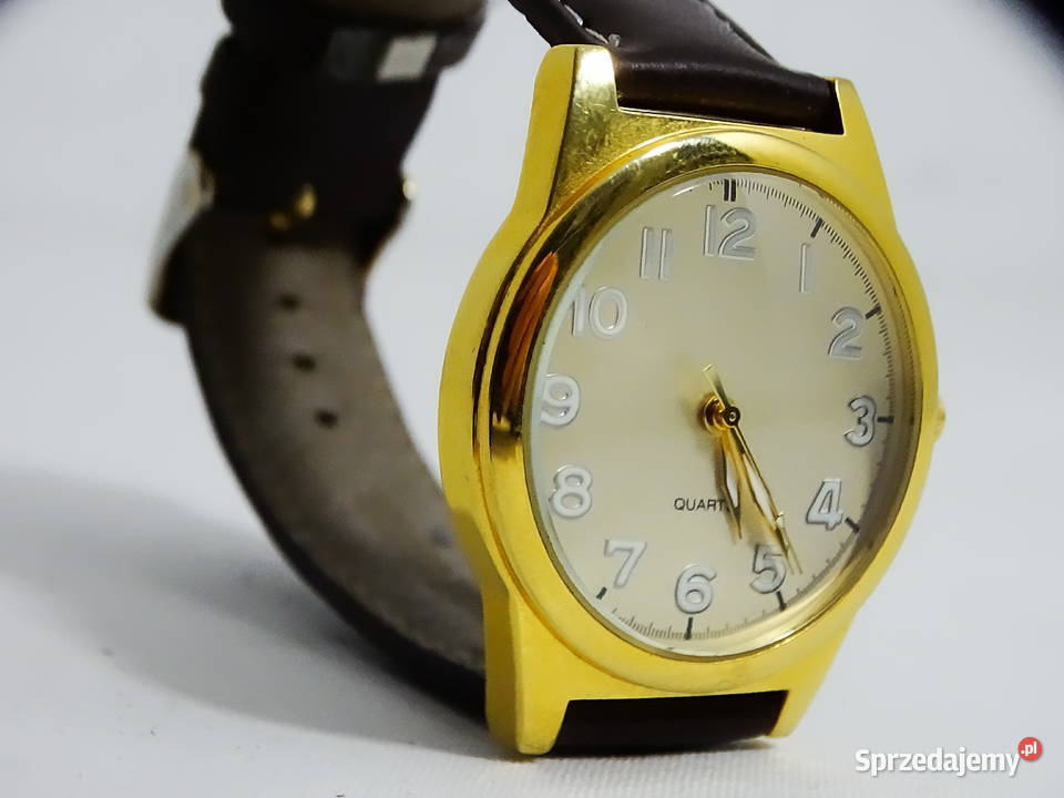 Klasyczny analogowy Quartz zegarek w złotym lubelskie Biłgoraj