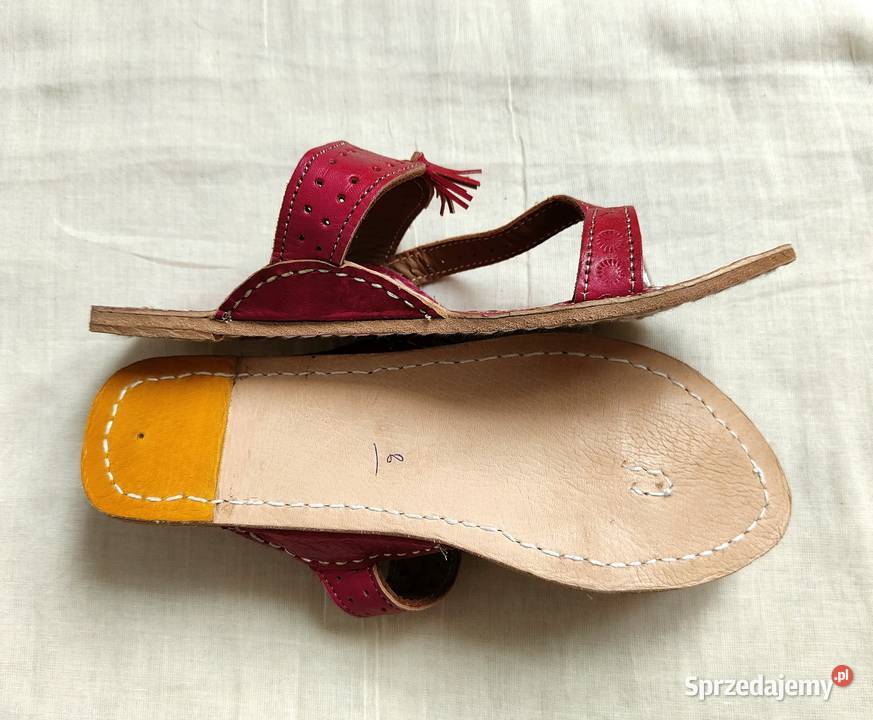 Skórzane japonki kohalpuri 37 orientalne boho Szczecin