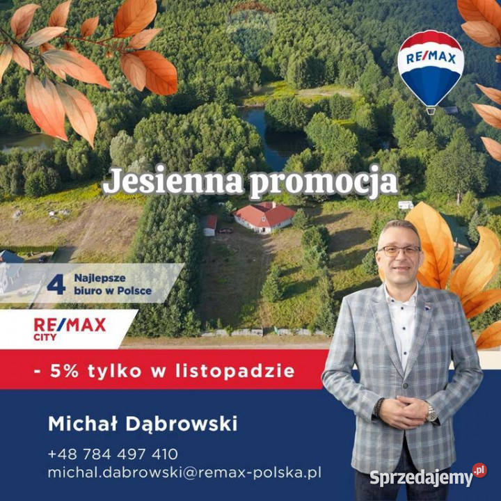 Dom z własnym stawem i wyspą pod Toruniem Obory