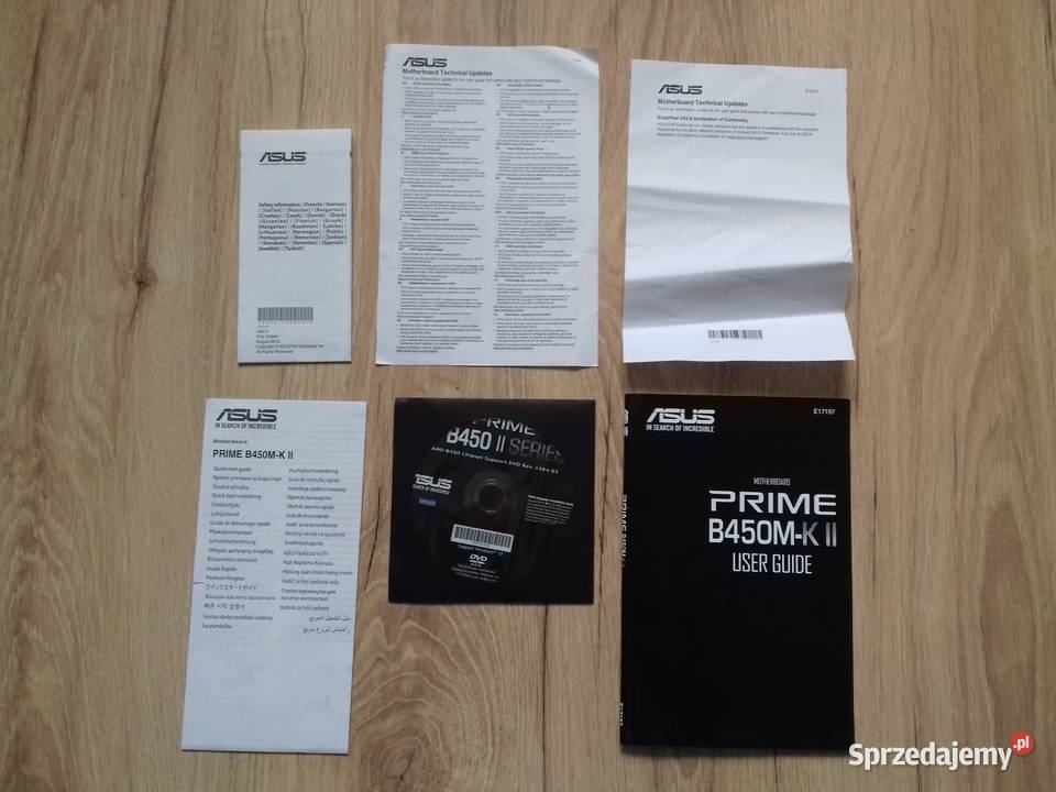 Pudełko płyty głównej ATX Asus Prime B450MKII Asus Płyty główne