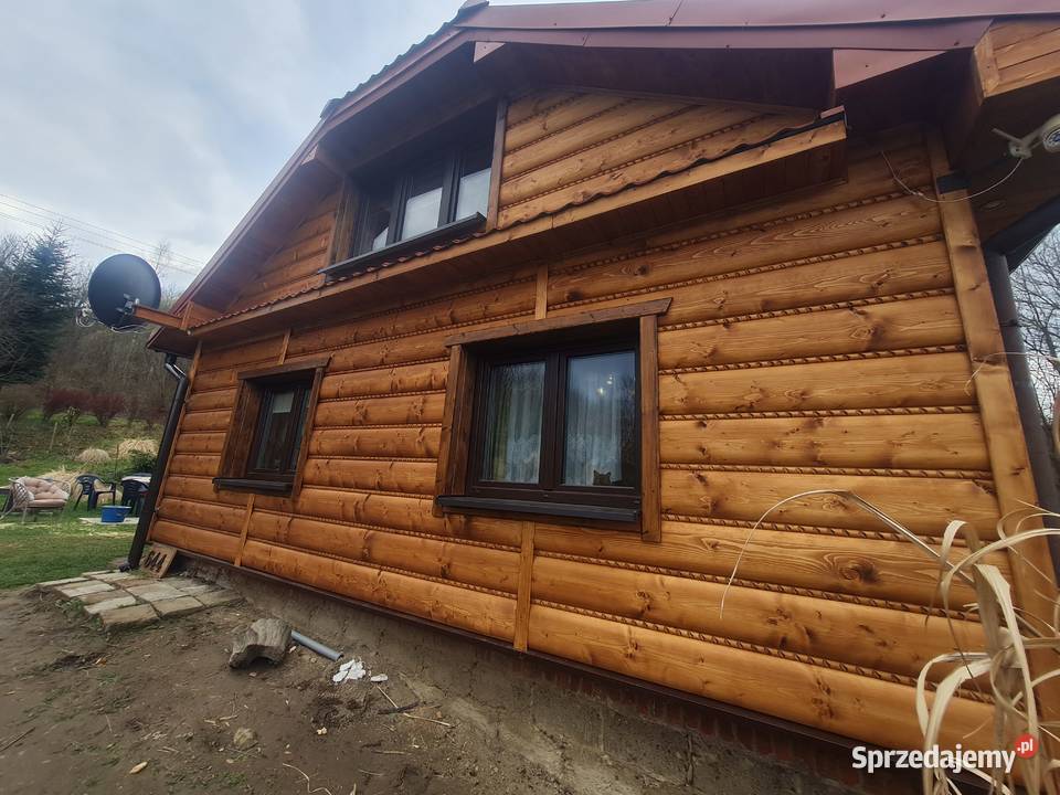 DREWNIANA ELEWACJA PÓŁBAL deska Płaska PÓŁBAL z Domaradz