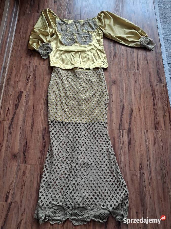 nowa dwuczęściowa kreacja wieczorowa rozmiar XL sprzedam