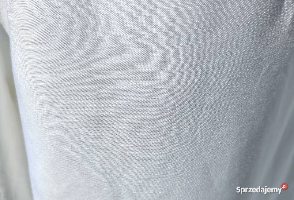 Spodnie białe XL plus size HM len lniane wiskoza Rozmiar 42(XL) zachodniopomorskie Szczecin