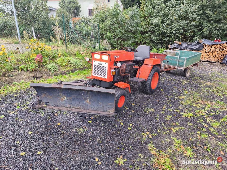 Mini traktor pług do śniegu solarka przyczepa Zielona Góra sprzedam