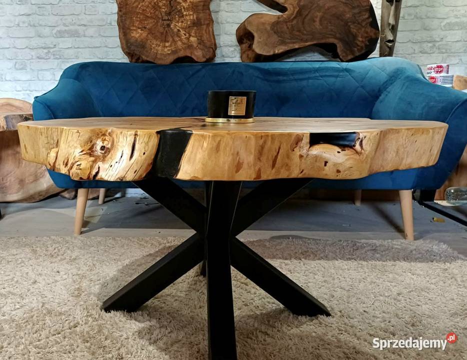 Stolik kawowy live edge plaster drewna Stoliki kawowe i ławy Śrem