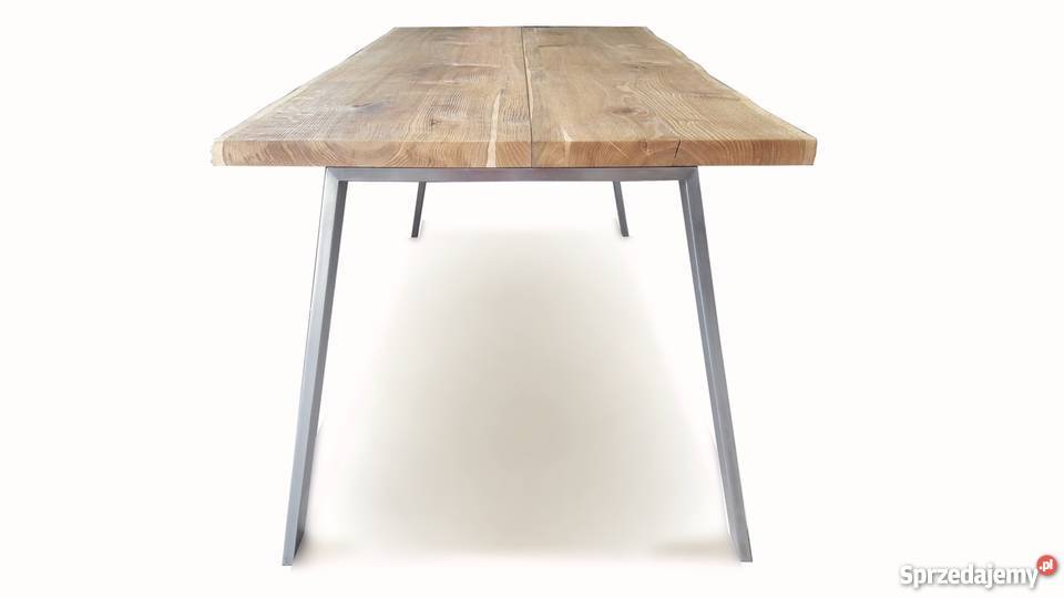 Drewniany stół z metalowymi nogami na wymiar Gliwice