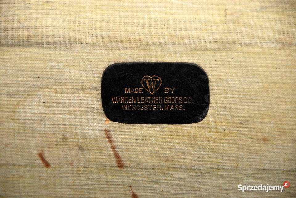 Zabytkowa stara skórzana zgrabna walizka Warszawa