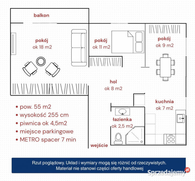 3 pokojowe mieszkanie na Woli obok metra balkon Warszawa