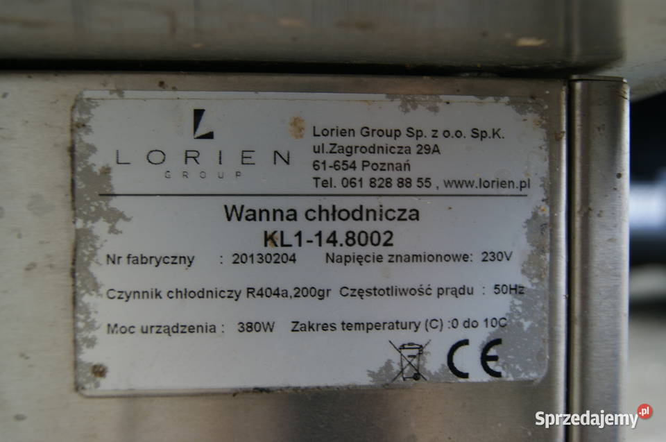Wanna chłodnicza z nadstawką oświetleniową 230V Gastronomia Zielona Góra