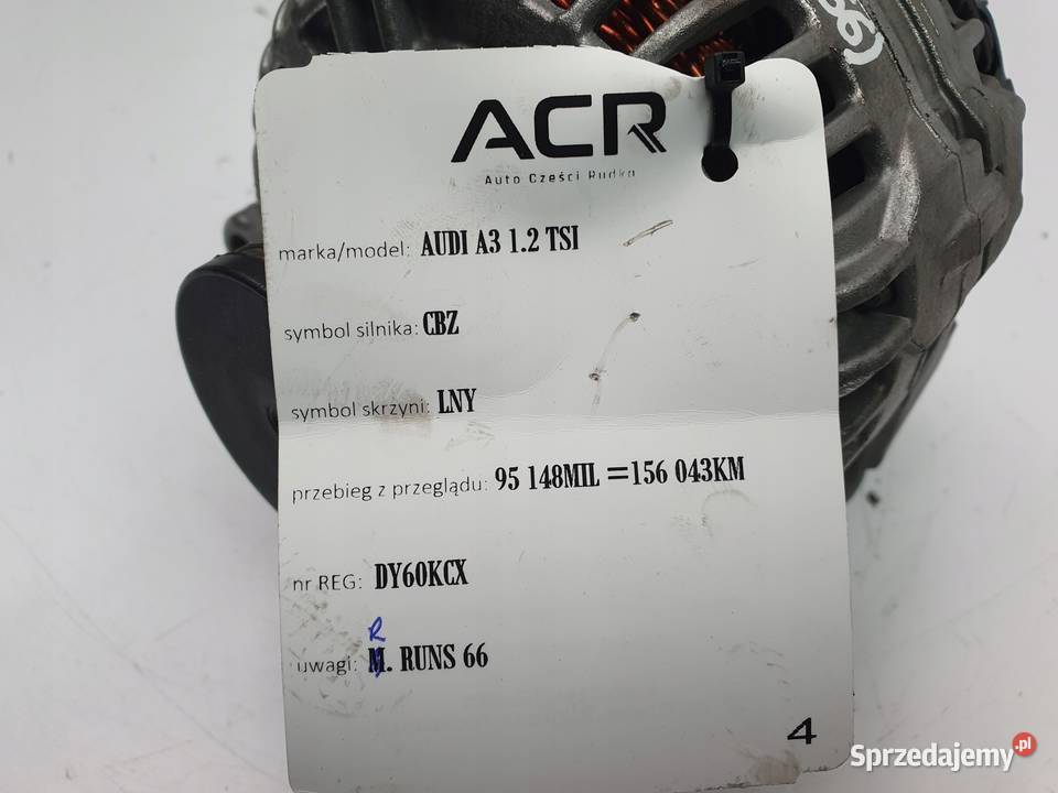 ALTERNATOR Audi A1 A3 8p 12 TSI 03C903025F Chełm