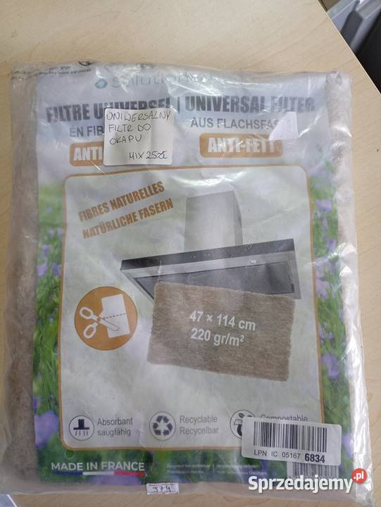 Uniwersalny Filtr do Okapu Włókna Naturalne 47 x wyspowy mazowieckie Przysucha