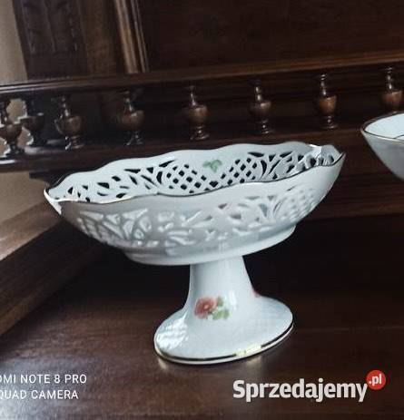 Patera na nodze ażur Schumann Arzberg Bavaria Porcelana i szkło pomorskie Gdańsk