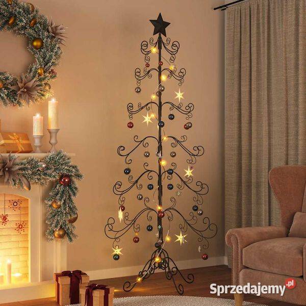 vidaXL Metalowa choinka świąteczna do dekoracji mazowieckie Warszawa