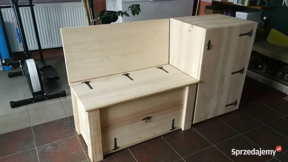 Zestaw mebli do przedpokoju skrzynioławka szafka Radków