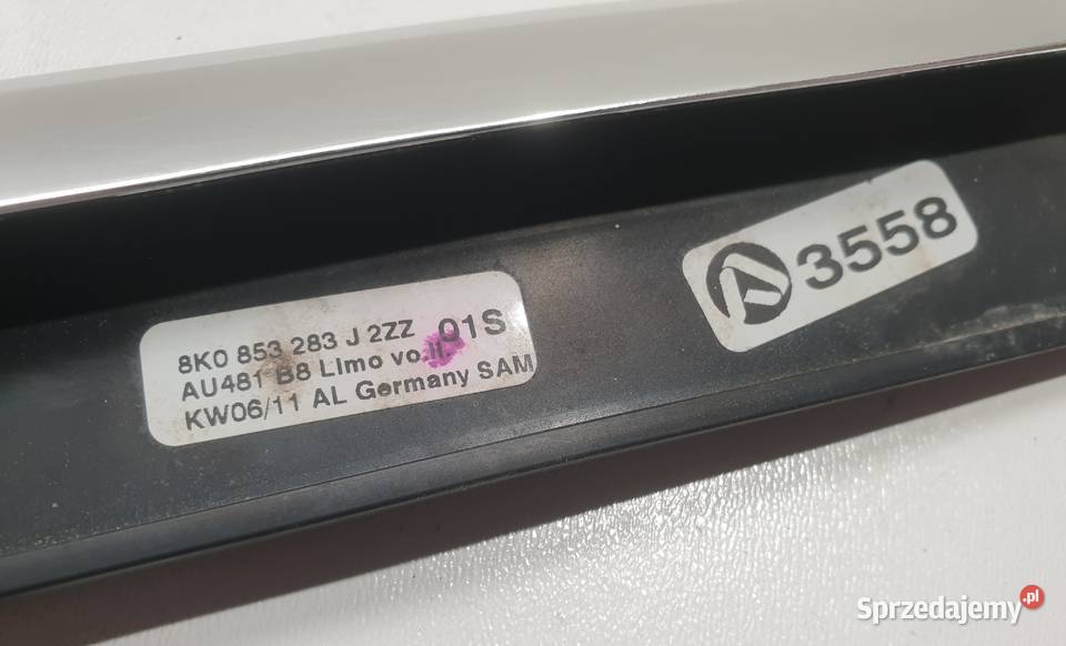 AUDI A4 B8 LISTWA OZDOBNA PRAWY TYŁ 8K0853283J osobowe śląskie Rybnik