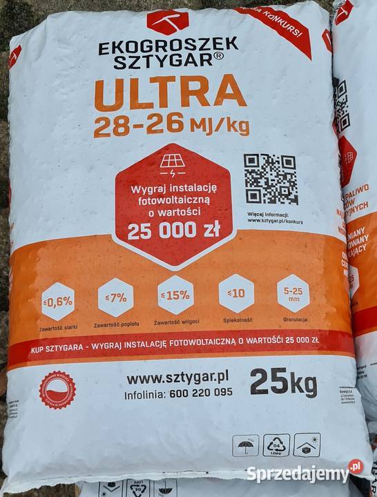 opał ekogroszek Sztygar Ultra 28MJ dostawa Jarocin sprzedam