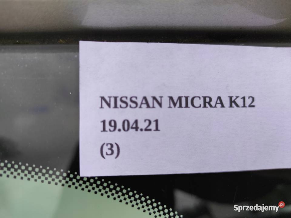 SZYBA KLAPY BAGAŻNIKA TYŁ NISSAN MICRA K12 HB 3D Nowy Tomyśl