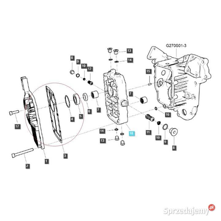 Uszczelka skrzyni HST LS MT125 TRG270 40341103 Tajęcina