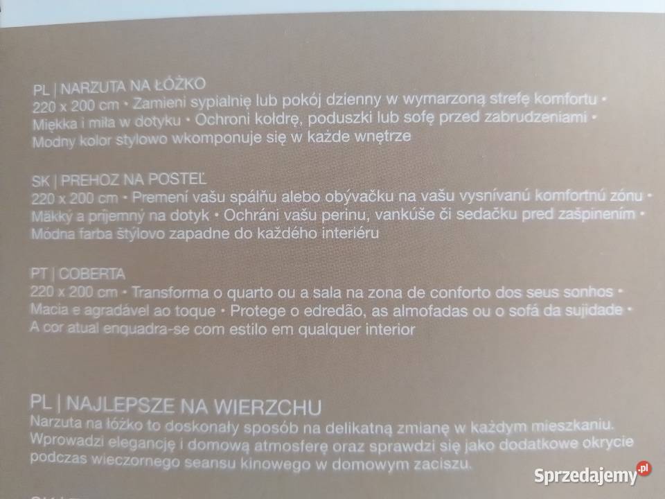 NOWA Narzuta na łóżko kapa 200 x 220 pikowana śląskie Zabrze sprzedam