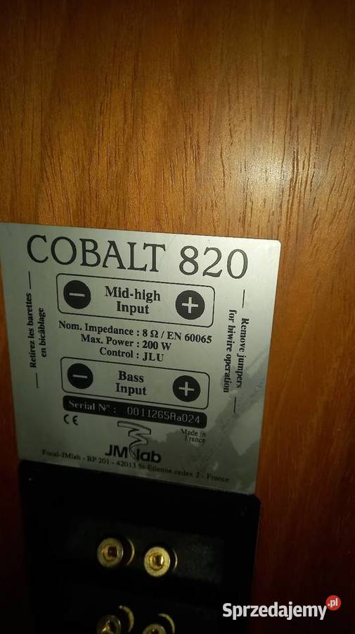 Kolumny głośnikowe JM Lab Cobalt 820 Głośniki Śrem