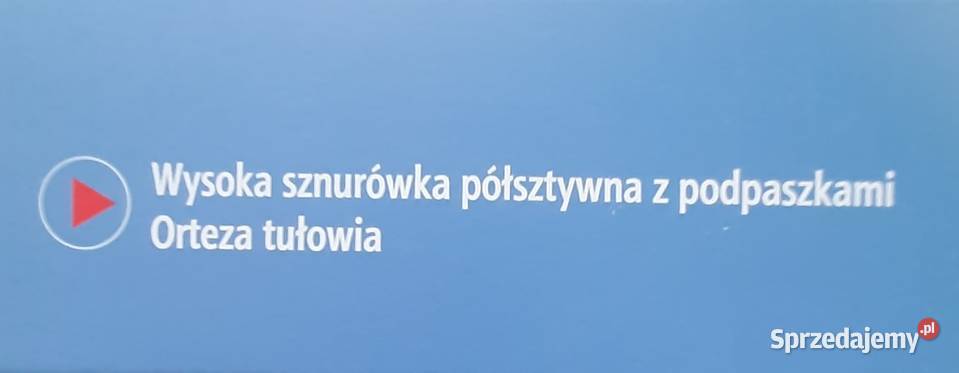Wysoka sznurówka półsztywna z podpaszkami orteza Sprzęt rehabilitacyjny i ortopedyczny Syców sprzedam