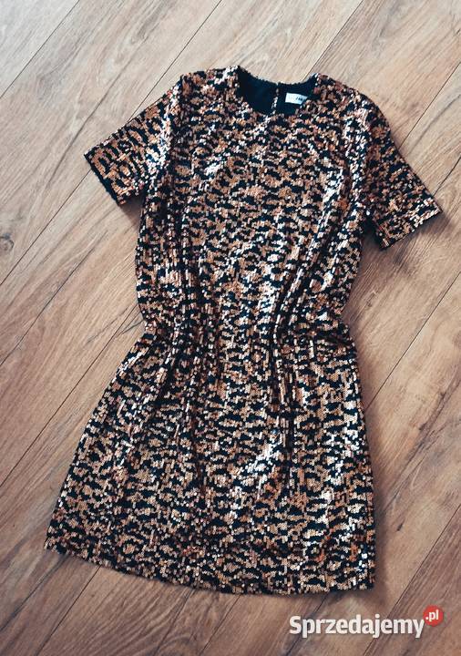 ZARA SUKIENKA Z CEKINAMI 36S ZŁOTA czarny Radomsko sprzedam