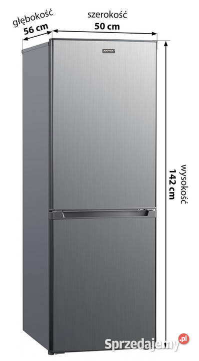 Lodówka MPM 142x50x56 Inox wolnostojące opolskie