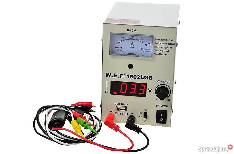 Zasilacz laboratoryjny WEP 1502 USB 15V 2A z Katowice