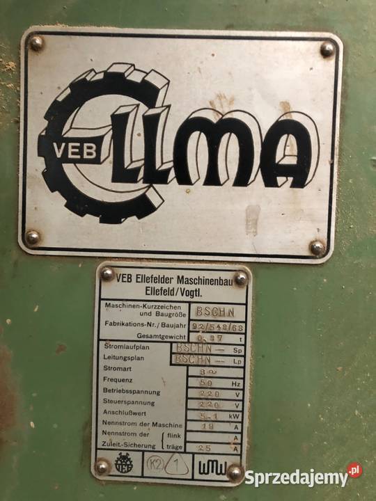 Szlifierka długotaśmowa Producent VEB Ellefelder Produkcja Bolesławiec