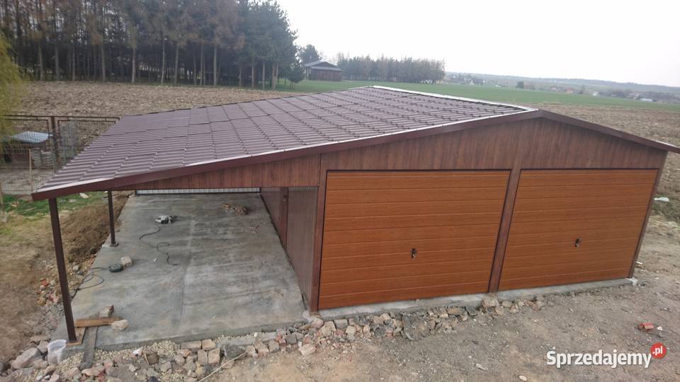 Garaż Blaszany z ZADASZENIEM BOCZNYM Garaże Cybinka sprzedam