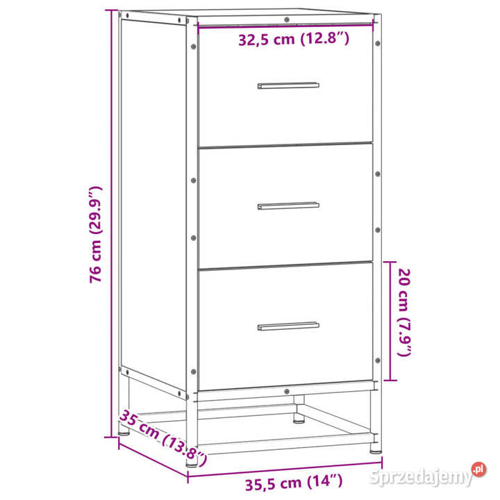 Szafka szary dąb sonoma 355x35x76 materiał mazowieckie Warszawa sprzedam