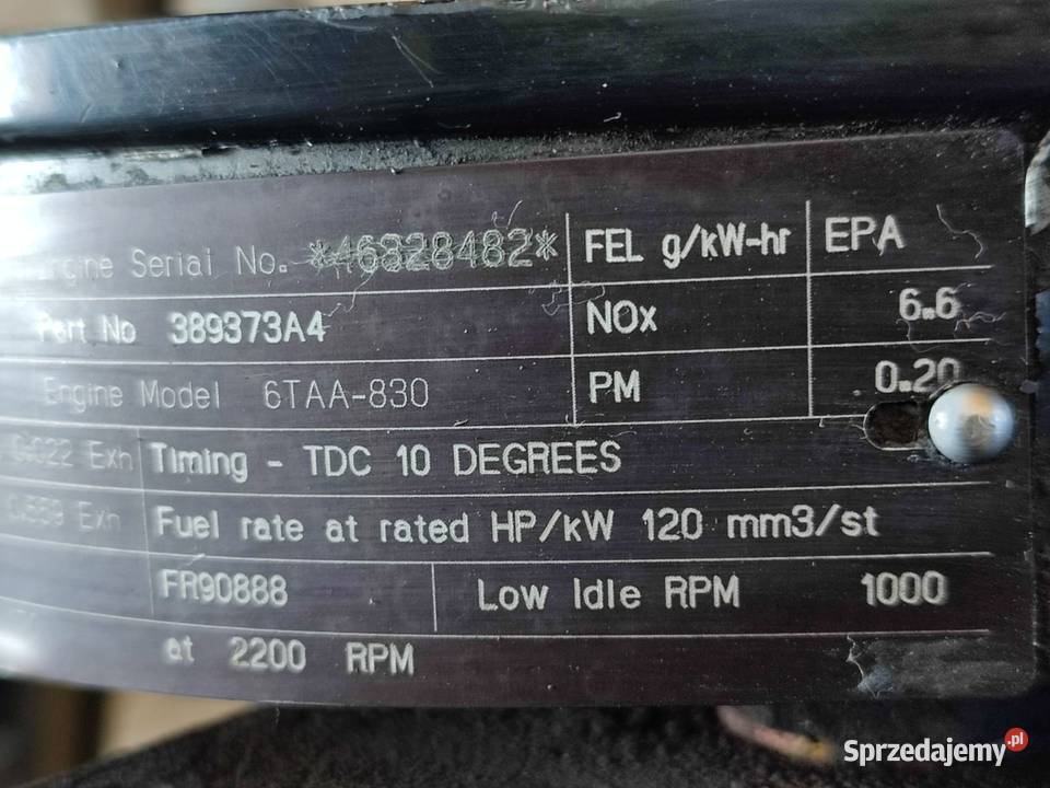 Silnik CNH CUMMINS 6TAA830 Wilkowo