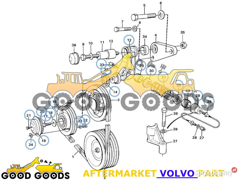 VOLVO NAPINACZ PASKA 11030542 11030524 471886