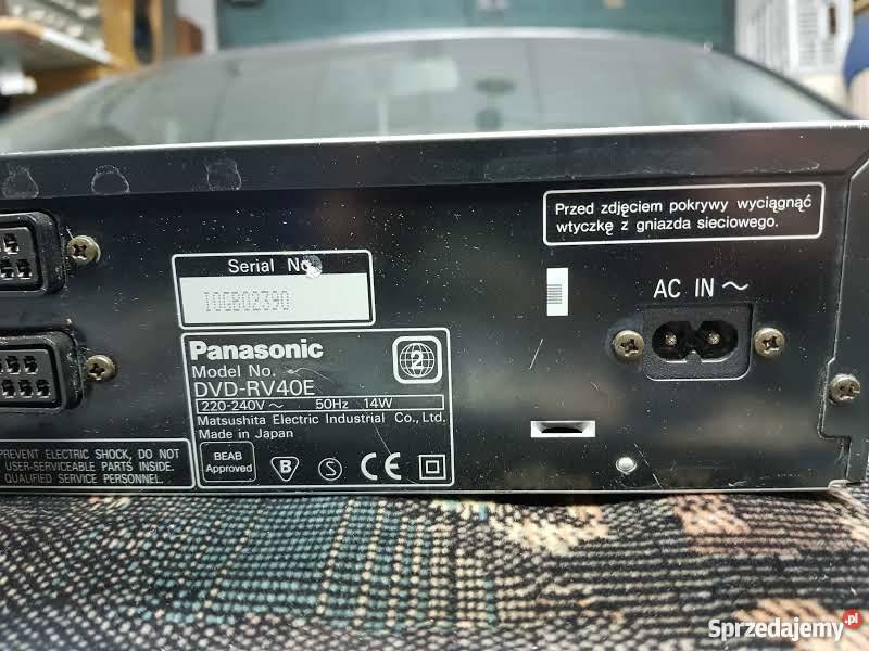 Panasonic DVD RV40E Odtwarzacze CD i MD podlaskie Łapy
