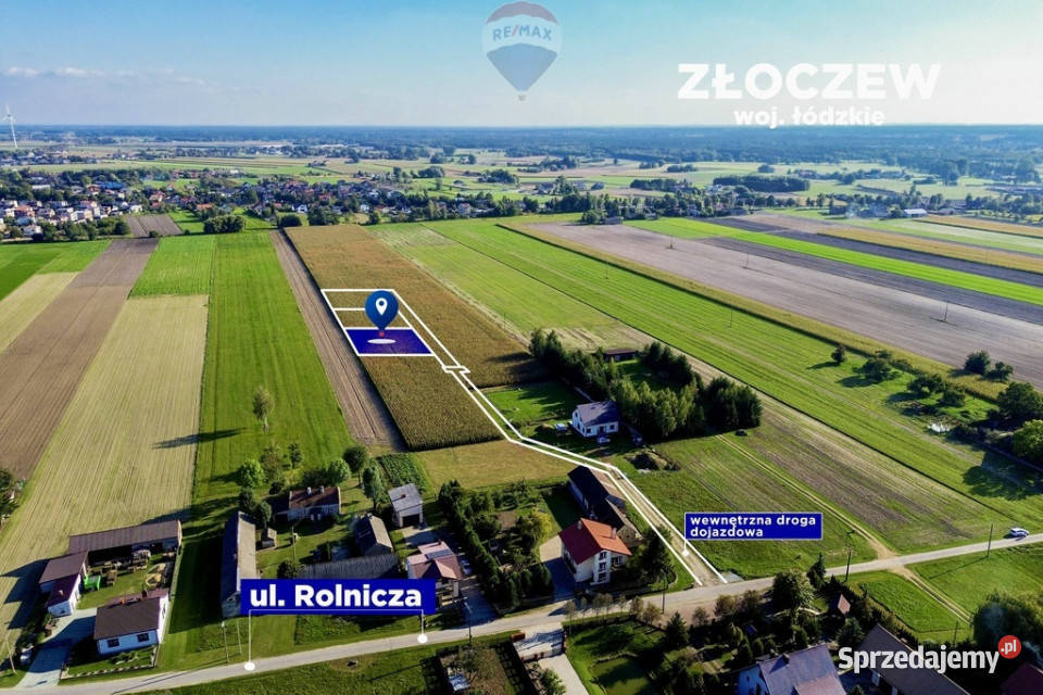 Działka z warunkami zabudowy 1079 m łódzkie Złoczew