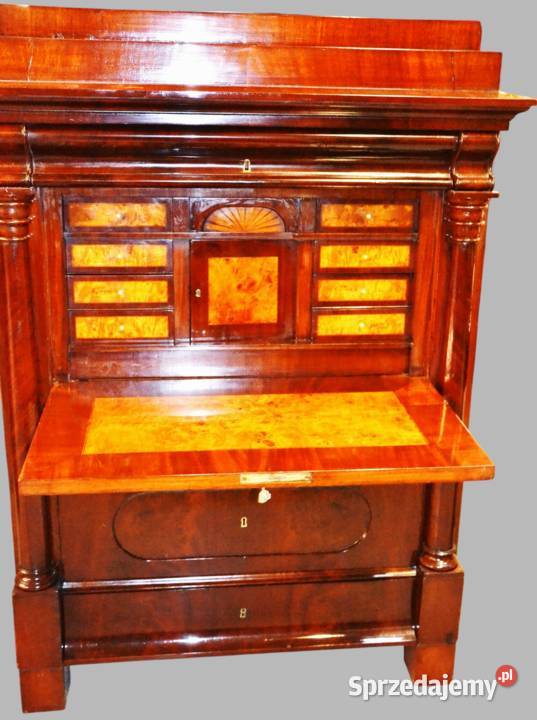 Sekretera biedermeier oryginał 192030 renowacji Bronisze